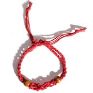 Bracelet en cordon pour  pierres précieuses 20-28 cm/7,8-11 pouces - Rouge