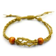 Bracelet en cordon pour  pierres précieuses 20-28 cm/7,8-11 pouces - Sable