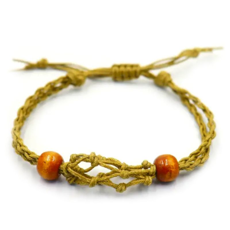 Bracelet en cordon pour  pierres précieuses 20-28 cm/7,8-11 pouces - Sable
