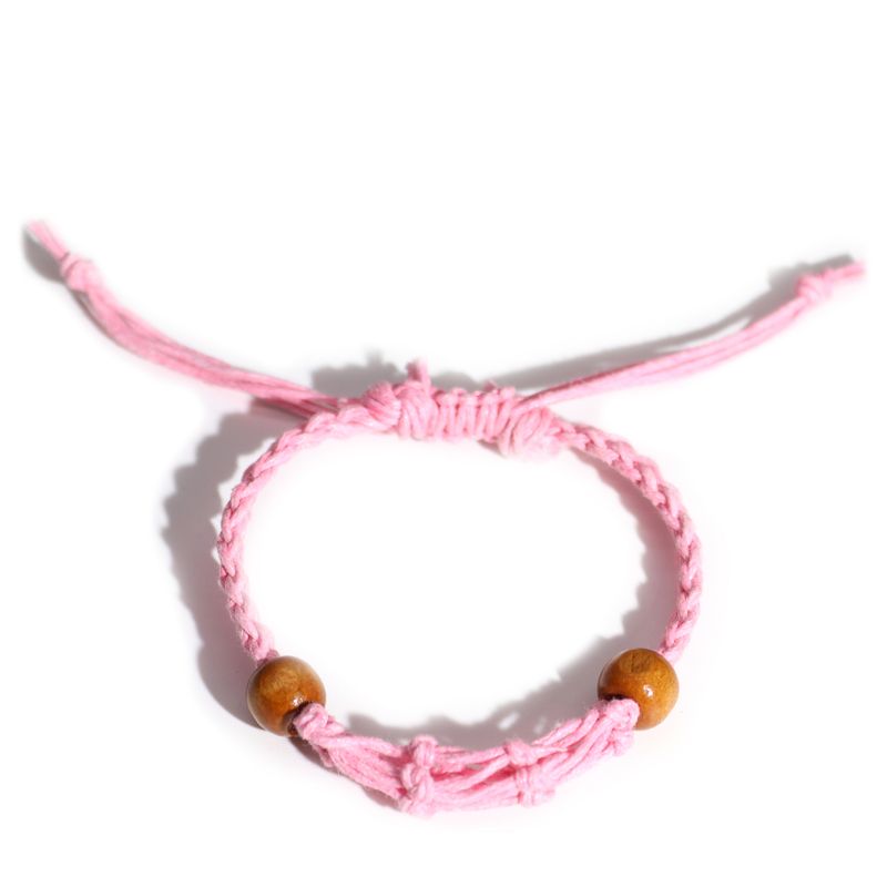 Bracelet en cordon pour pierres précieuses 20-28 cm/7,8-11 pouces - Rose