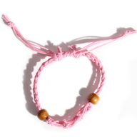 Bracelet en cordon pour pierres précieuses 20-28 cm/7,8-11 pouces - Rose