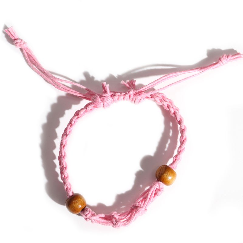 Bracelet en cordon pour pierres précieuses 20-28 cm/7,8-11 pouces - Rose