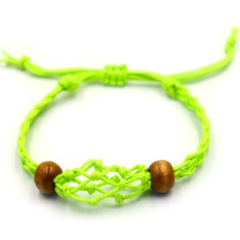 Bracelet en cordon pour pierres précieuses 20-28 cm/7,8-11 pouces - Vert