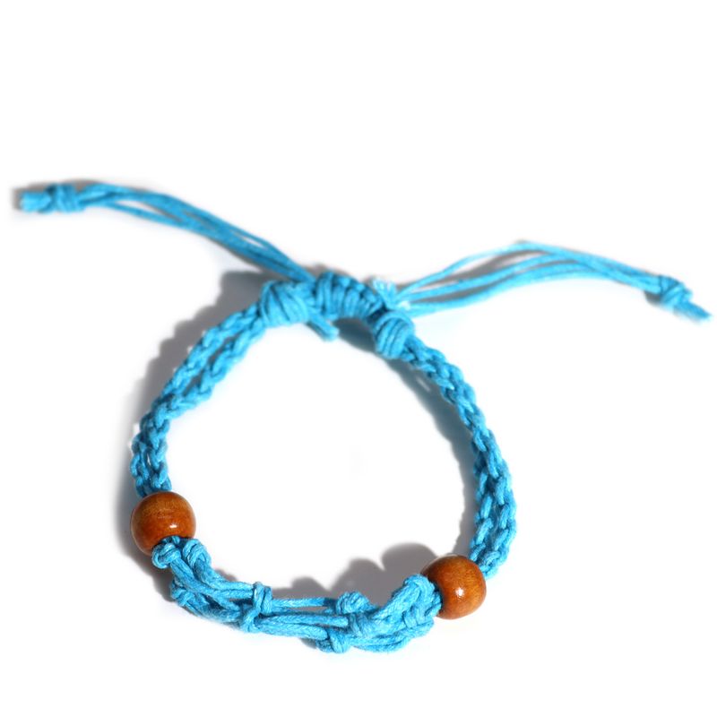 Bracelet en cordon pour pierres précieuses 20-28 cm/7,8-11 pouces - Bleu