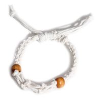 Bracelet en cordon pour pierres précieuses 20-28 cm/7,8-11 pouces - Blanc