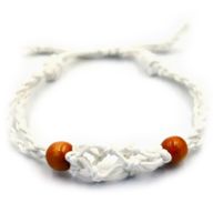 Bracelet en cordon pour pierres précieuses 20-28 cm/7,8-11 pouces - Blanc