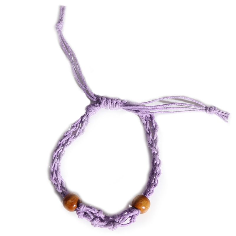 Bracelet en cordon pour  pierres précieuses 20-28 cm/7,8-11 pouces - Violet