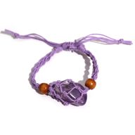 Bracelet en cordon pour  pierres précieuses 20-28 cm/7,8-11 pouces - Violet
