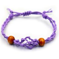Bracelet en cordon pour  pierres précieuses 20-28 cm/7,8-11 pouces - Violet