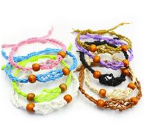 Bracelet en cordon pour pierres précieuses en cristal 20-28 cm/7,8-11 pouces - Lot mixte 5 de chaque couleur