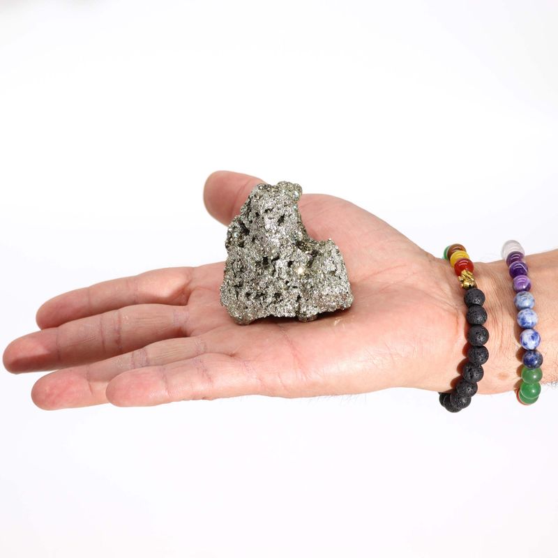 Pyrite péruvienne - Grande taille de première qualité (environ 100-135 g 55-65 mm)