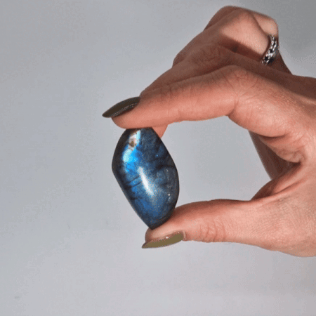 Pierres de feuilles de labradorite de Madagascar (environ 13-20 g, 40-50 mm)