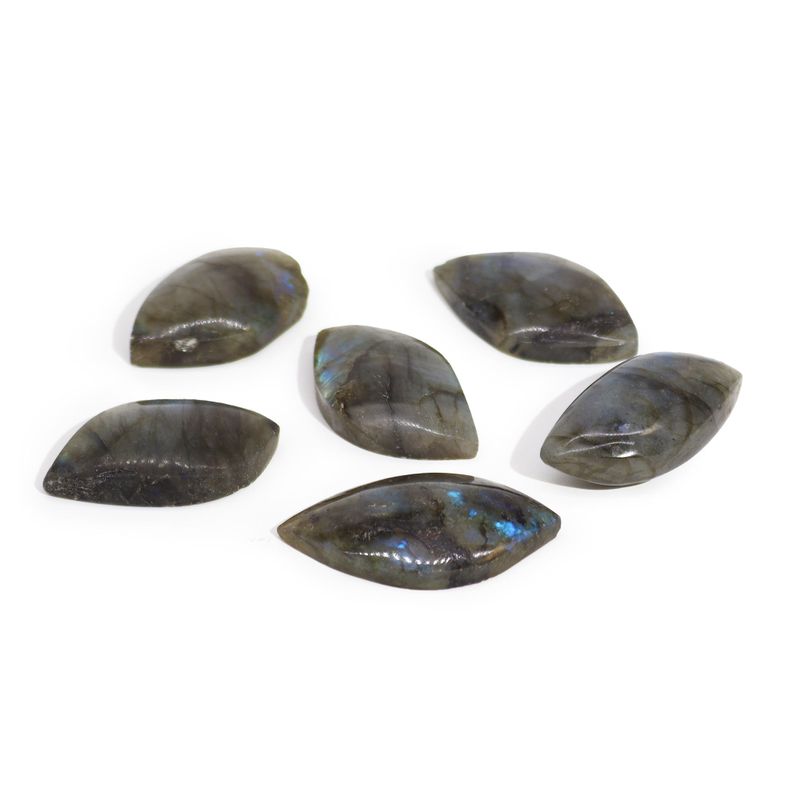 Pierres de feuilles de labradorite de Madagascar (environ 13-20 g, 40-50 mm)
