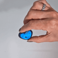 Pierres de cœur de labradorite de Madagascar (environ 17-31g  30-40 mm)