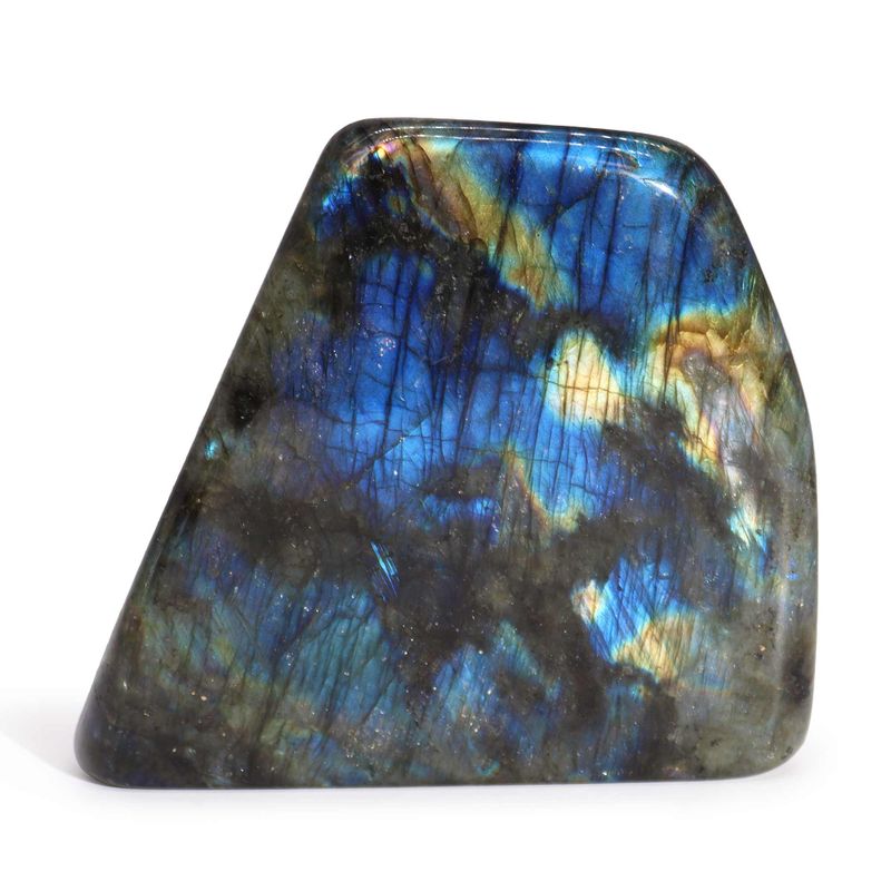 Pierres de déclaration en labradorite de Madagascar (environ 900-1100 g, 100-170 mm)