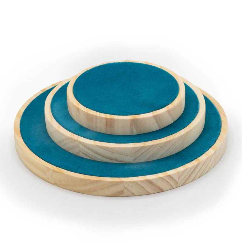 Ensemble de trois présentoirs ronds (10 cm, 15 cm, 20 cm)