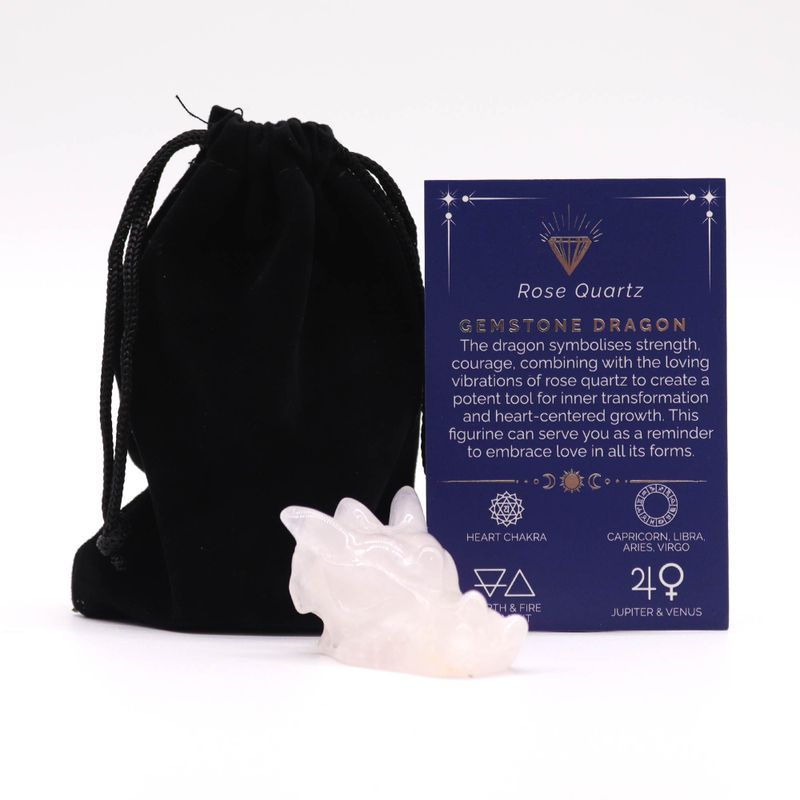 Pierre précieuse Petite tête de dragon - Quartz rose 45x30x28mm