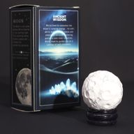 Planète en Howlite Blanc socle Goldstone Pierre de soleil