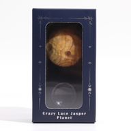 Planète en Jaspe Dentelle socle Goldstone Pierre de soleil