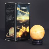 Planète en Jade Jaune socle Goldstone Pierre de soleil
