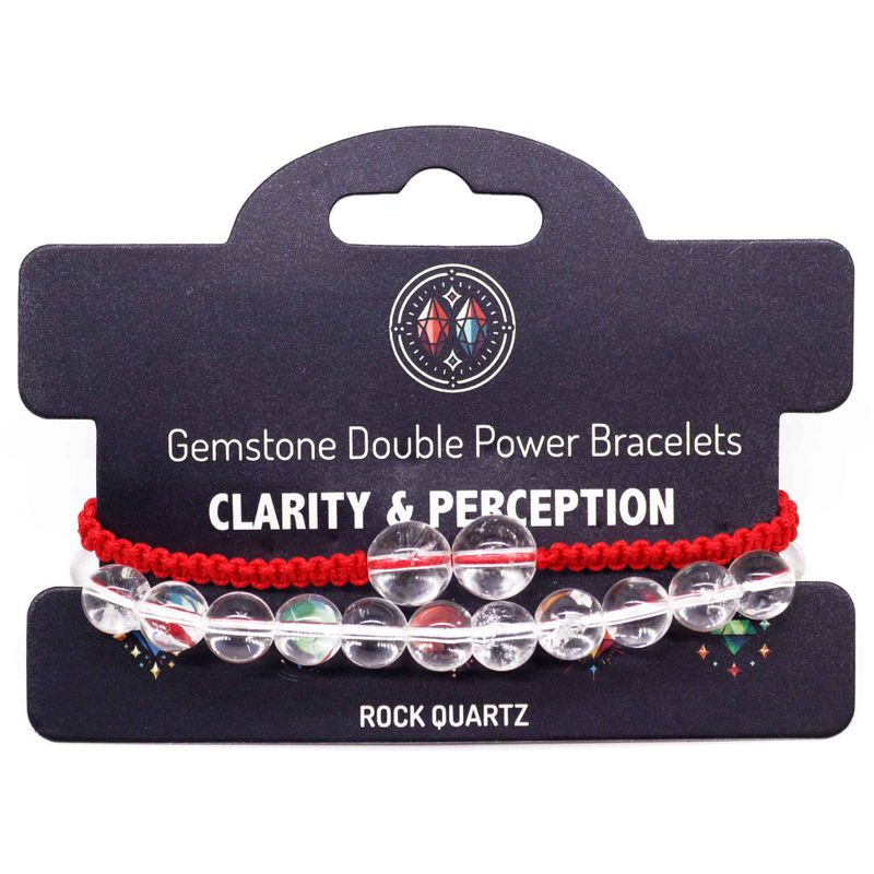 Bracelets de pierres à double pouvoir - Quartz rocheux