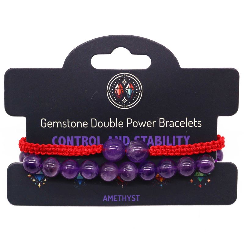 Bracelets de pierres à double pouvoir - Amythiste