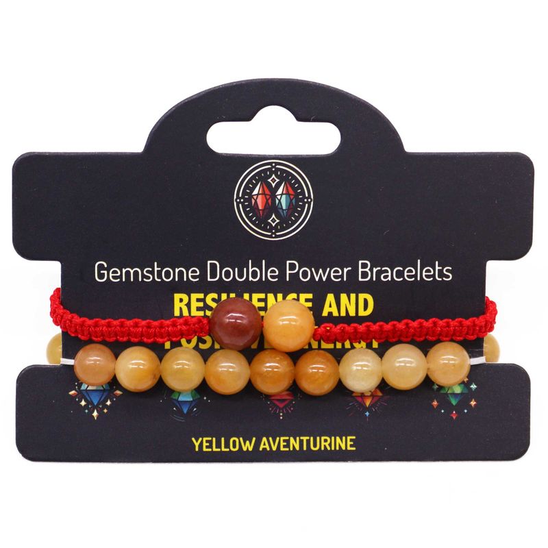 Bracelets de pierres à double pouvoir - Adventurine jaune
