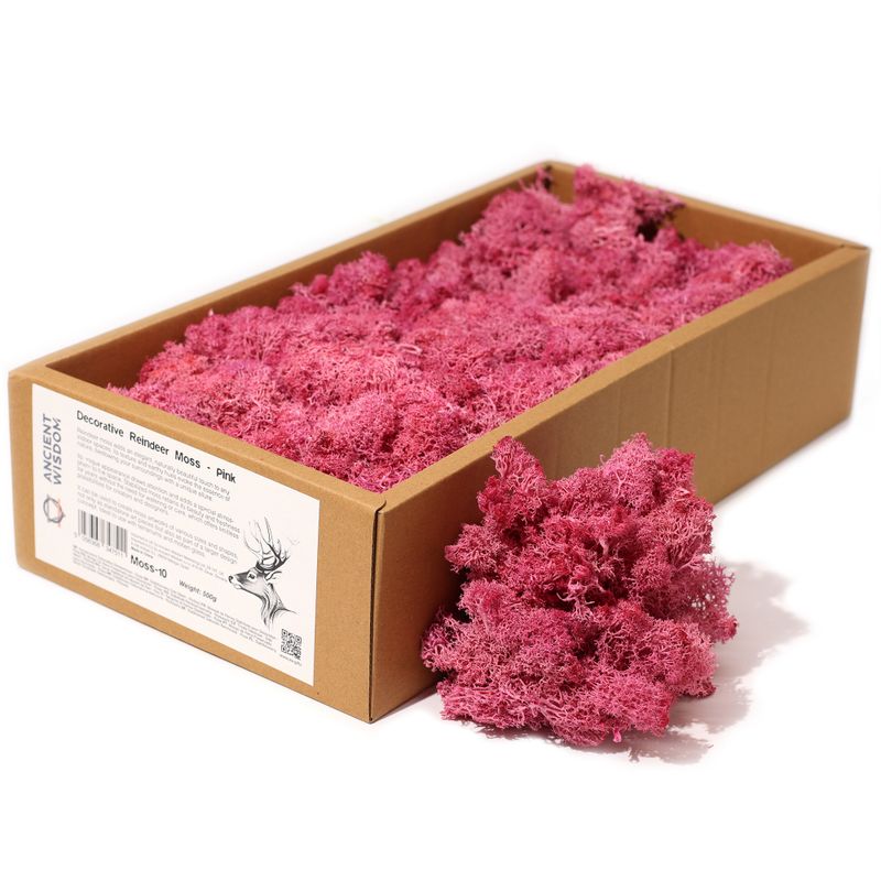 Décoration mousse de rennes - Rose - (environ 500g)