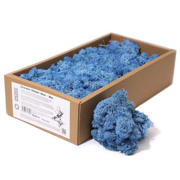 Décoration mousse de rennes - Bleu - (environ 500g)