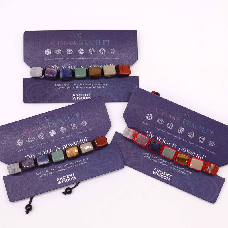 Bracelets Chakra String - Tumble Stones (pierres)