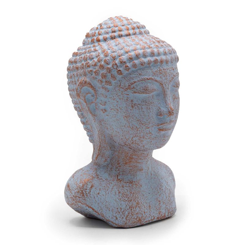 Tête de Bouddha de la Tranquillité - Cuivre Bleu