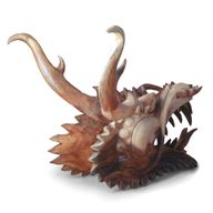 Sculpture de tête de dragon grandeur nature - 30 cm