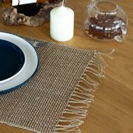 Set de table naturel à franges en jonc de mer - Naturel