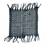 Dessous de verre naturel à franges en jonc de mer - Noir