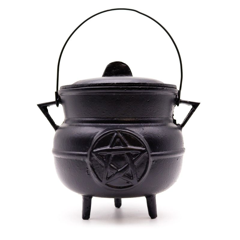 Immense chaudron en fonte avec pentagone 21x15 cm