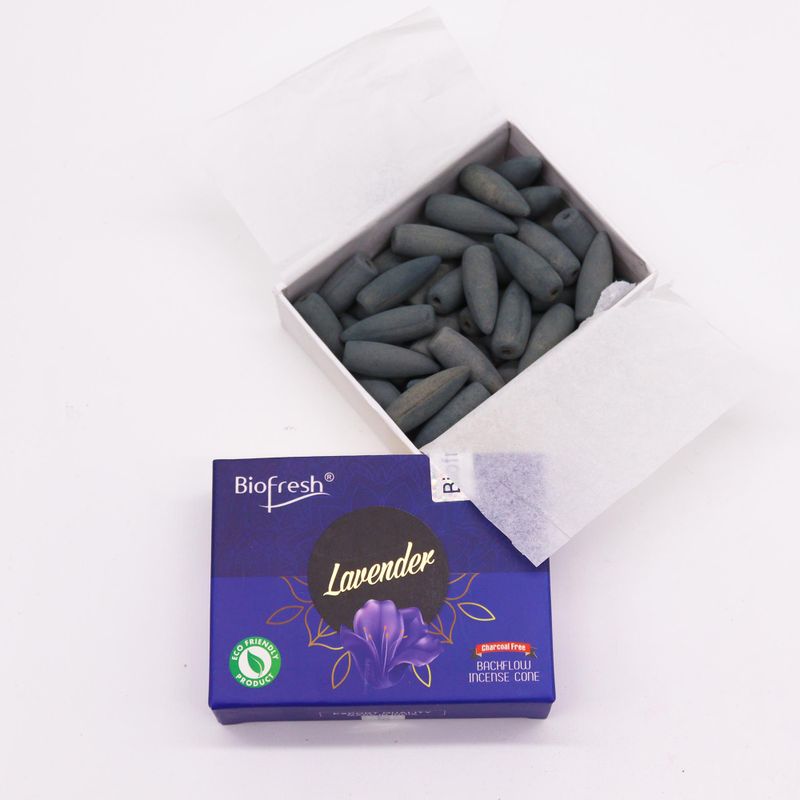 Cones d'Encens Biofresh à Flux Inversé (40 cônes) - Lavande