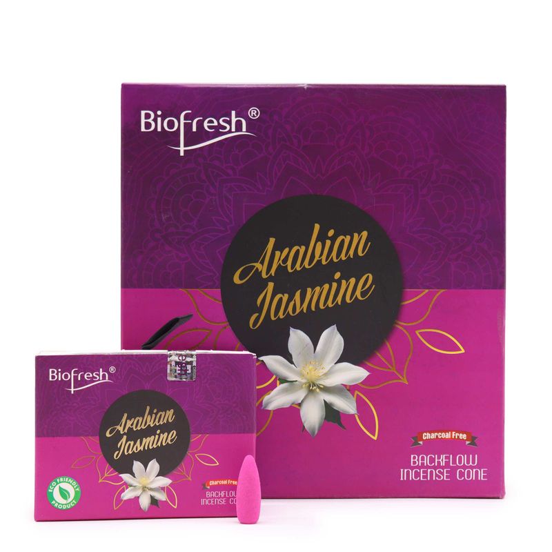 Cones d'Encens Biofresh à Flux Inversé (40 cônes) - Jasmin Arabe