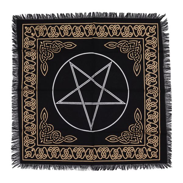 Tissu d'Autel Frangé Ésotérique - Pentagone