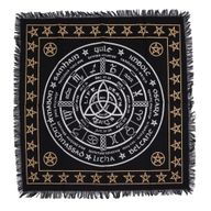 Tissu d'Autel Frangé Ésotérique - Vie, Mort, Renaissance