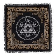 Tissu d'Autel Frangé Ésotérique - Carte des Chakras
