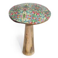 Grand champignon - 20 cm - Motif carrelage méditerranéen