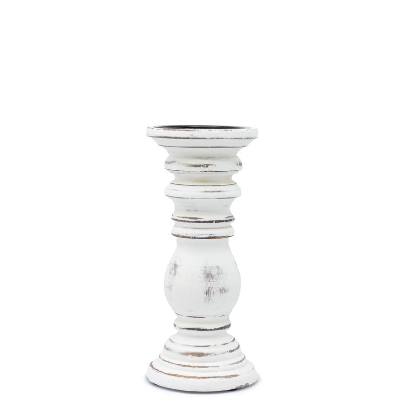 Support de bougie classique - Blanchi - 23x10cm - Petit