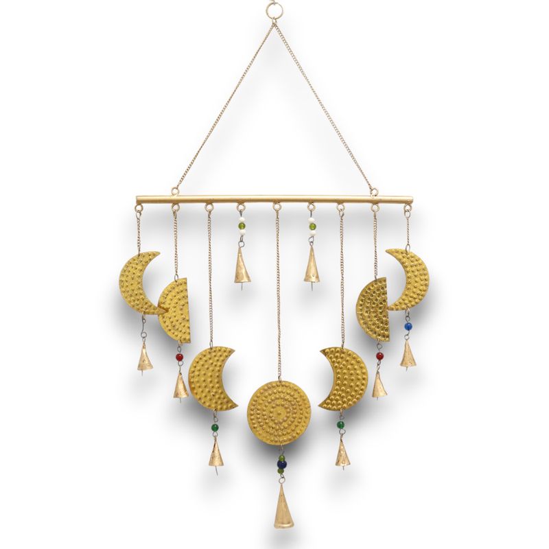 Carillons Indiens - Carillons en Laiton Phases de Lune - 43x40 cm