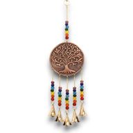 Carillons Indiens - Moyen Arbre de Vie - Perles Chakra 5 Clochettes - 10x36 cm