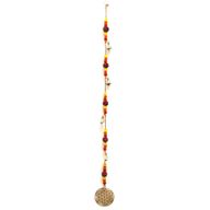 Carillons Indiens - Fleur de Vie en Laiton avec Perles Rudraksha - Clochettes Suspendues - 6x63 cm