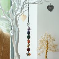 Pendant en Pierre Chakra Suspendu - Sept Chakras