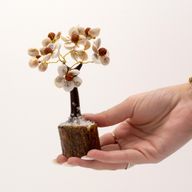 Moyen Arbre de Pierres Gomati Chakra en Cercle avec Rudraksha - (45 pierres)
