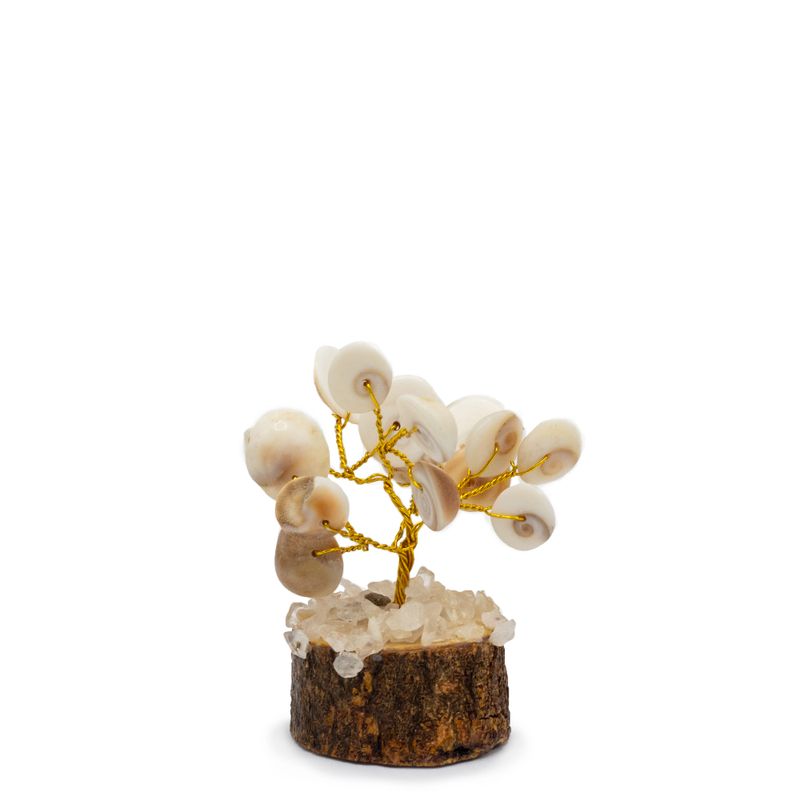Petit Arbre de Pierres Gomati Chakra en Cercle avec Rudraksha - (15 pierres)