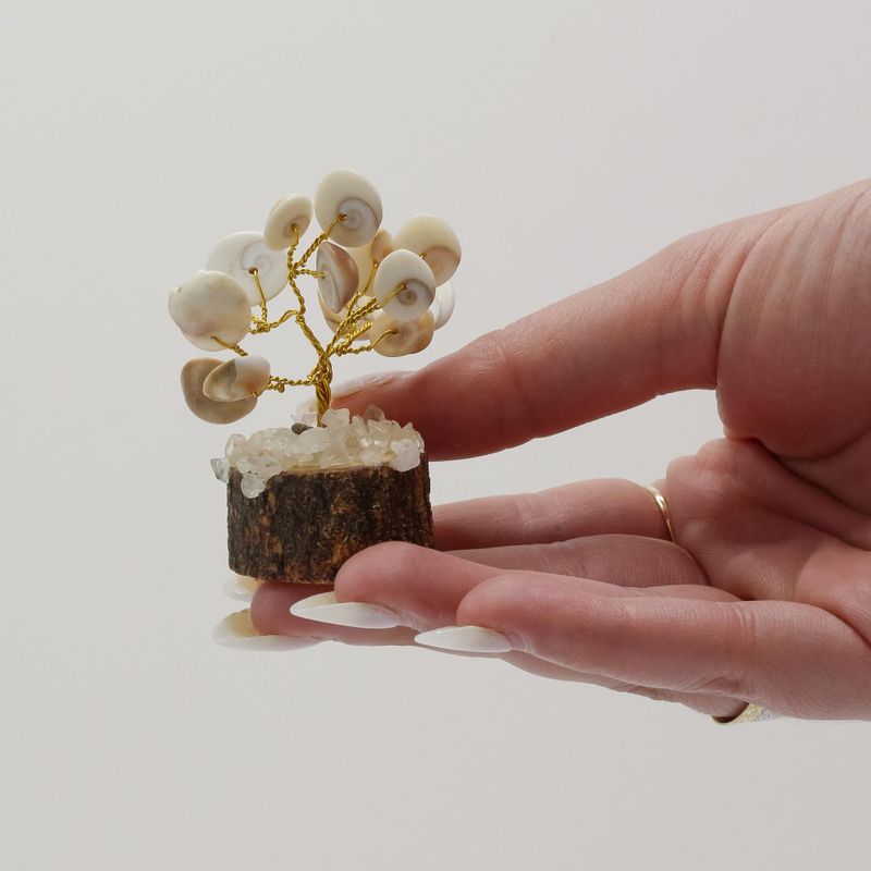 Petit Arbre de Pierres Gomati Chakra en Cercle avec Rudraksha - (15 pierres)