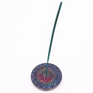 Porte-encens en pierre à savon Disque 8 cm - Lotus dans Lotus